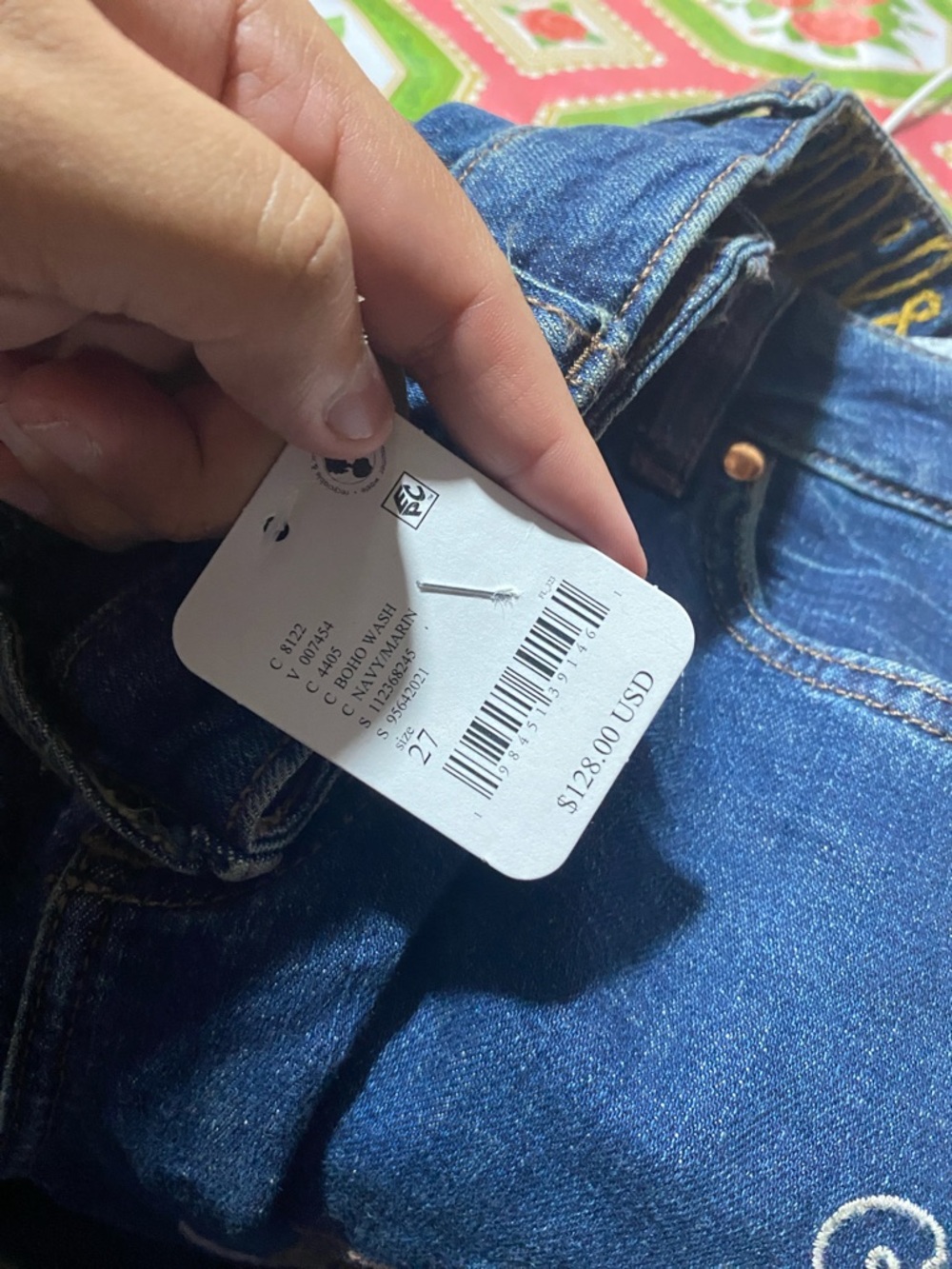 Wrangler X Lainey Wilson Windflower Bell‎ Bottom Jeans Flare Embroidered Size 27 - Picture 7 of 7